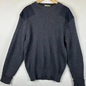 L.L. Bean Vintage Commando Wool Crew Sweater Blue 2770 Men's Size XLT XL Tall